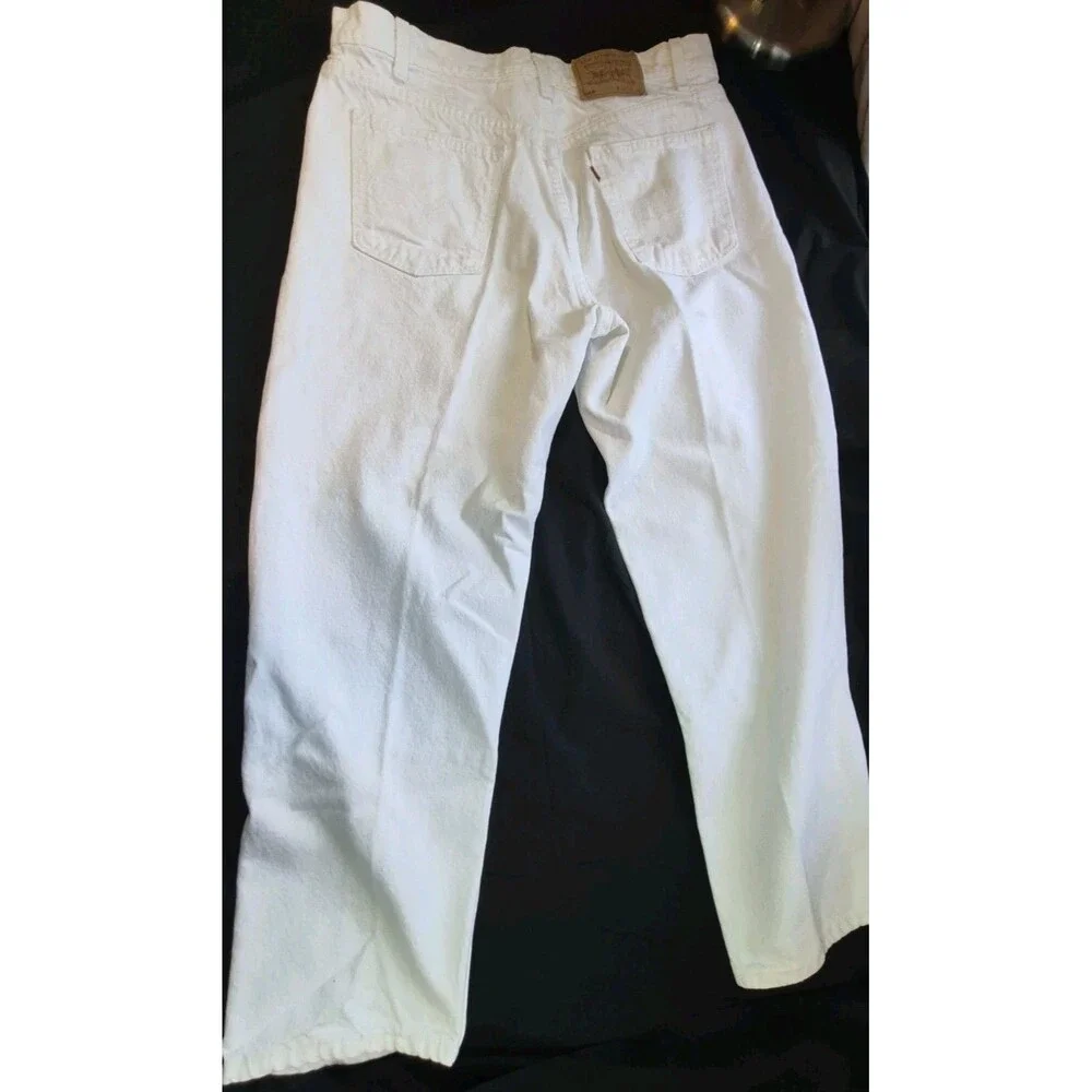 Vth 1996 Levi's 550 White Jeans Mens Size 36x30 Relaxed Slight Taper Made In USA